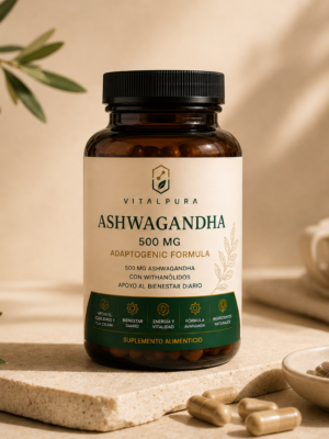 Ashwagandha VitalPura suplemento alimenticio premium para equilibrio y bienestar diario